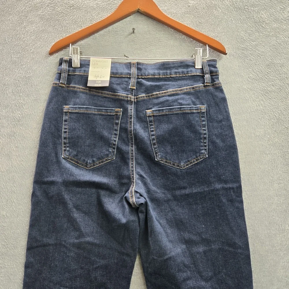 Style & Co Women Jeans 10S Blue Denim Straight Leg NWT - Picture 13 of 13